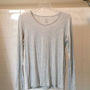 J Jill Heather Gray Long Sleeve Shirt size M